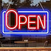 Led Neon Open Sign for Business Window, Light up Open Sign for Store Carteles Letreros Para Negocios, 16 x 8.6 inch
