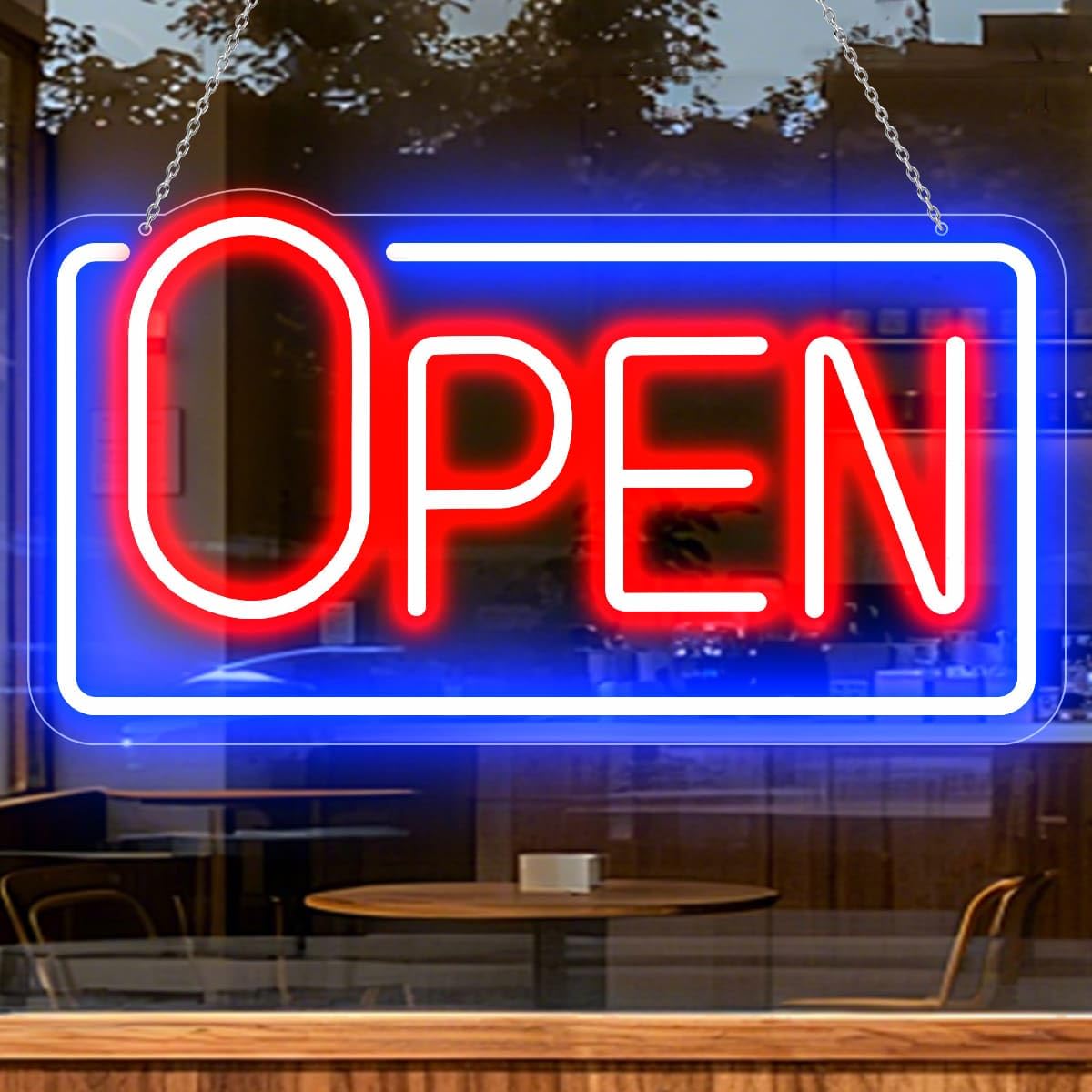 Photo 1 of Led Neon Open Sign for Business Window, Light up Open Sign for Store Carteles Letreros Para Negocios, 16 x 8.6 inch