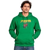 Marvel Mens Graphic Hoodie Soft Fleece Pullover Hooded Sweatshirt for Men | Bold All-Over Comic Print Featuring Hulk, Spider-Man, &amp; Iron Man, Relaxed Regular Fit, Ribbed Cuffs