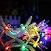 Vmanoo Battery Operated Timer String Lights 20 LED Dragonfly Fairy Christmas Lighting Decor 5 Modes For Outdoor, Indoor, Garden, Patio, Bedroom Wedding Decorations (Multi Color)