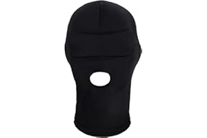 Miayon Zentai Hood Mask Full Cover Spandex Open Eye & Mouth Elastic Breathable Mask for Halloween Cosplay Costume Unisex