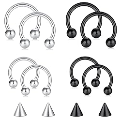 D.Bella Nose Rings Hoops 20 Gauge Horseshoe