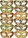 TOODOO 12 Pieces Half Mardi Gras Masquerade Mask Venetian Masks Set for Carnival Prom Ball Fancy Dress Party Supplies (Style 1)