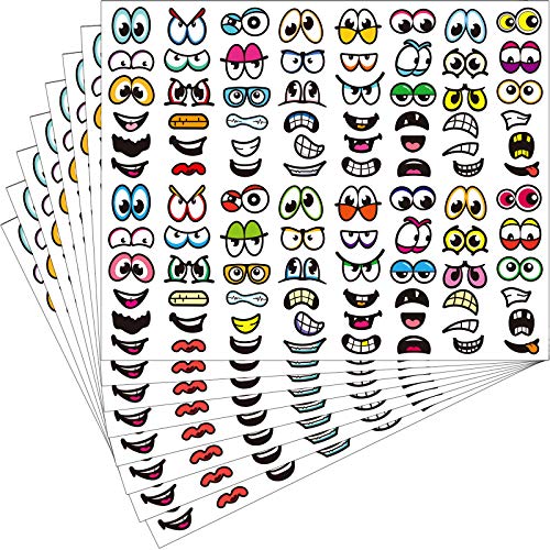 960 Pieces Halloween Stickers Eyes Mouth Stickers Cartoon Stickers