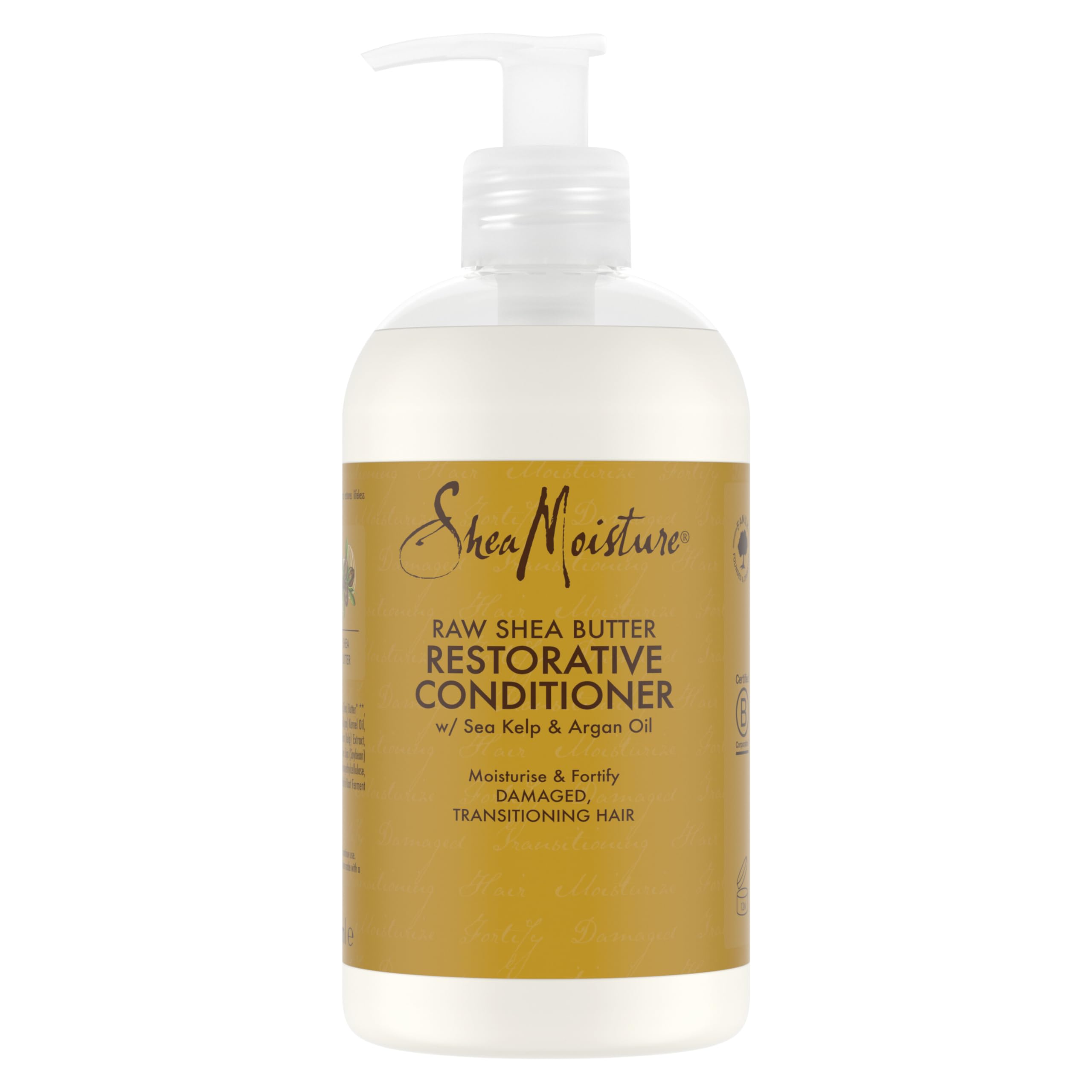SHEA MOISTURE Raw Shea Butter Restorative Conditioner no silicones or sulphates for transitioning, damaged hair 384 ml