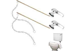 Persiiious 2 PCS Toilet Handle Replacement Kit, with Stainless Steel Flapper Chains, Tank Flush Lever Replacement Handle, for