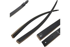 HBG 20-60lbs Archery Longbow Limbs Black Hunter Orginal Takedown Longbow Limb for Hunting Practice Suitable for Right Hand & 