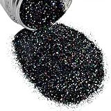 Mandy Nail Glitter Powder Nail Art DIY UV Shiny Glitter Dust (Black)