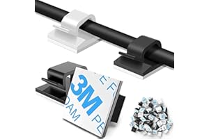 100 PCS Adhesive Cable Clips Wall Wire Holder, Strong Cord Clips, Cord Organizer Durable Strong Cable Wire Management for Car