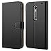 HOOMIL Moto X Pure Edition Case Premium Leather Case for Motorola Moto X Pure Edition/Moto X Style (2015) Phone Wallet Case Cover (Black)