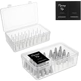 2-Pack Piping Tips Storage Box with Fixed Pins and Labels | 84 Pegs Piping Tips Organizer Case for Baking &amp; Cake Decorating Tools