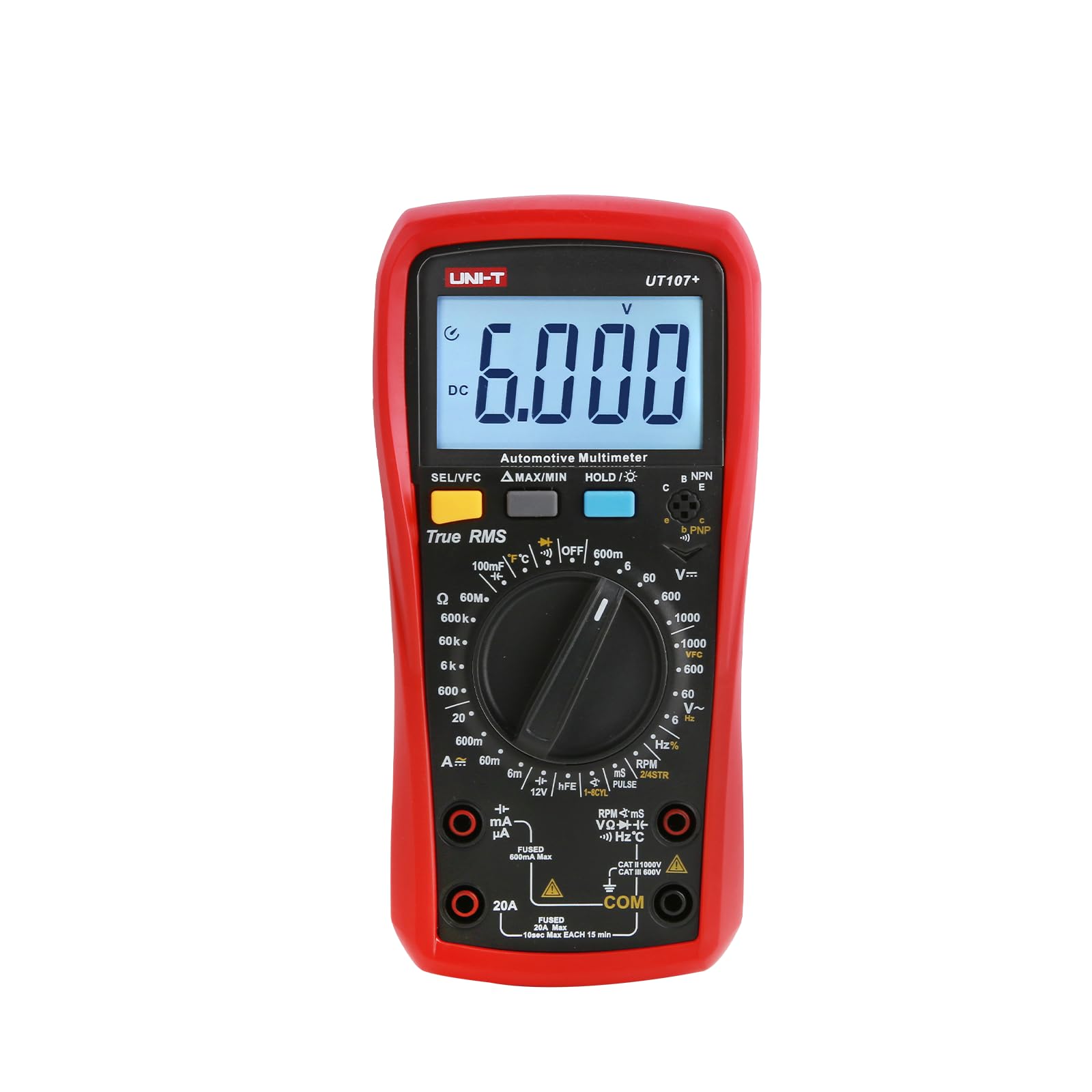 UNI-T UT107+ Automobile Multimeter High Precision True RMS Automobile Automatic Range Actual Value Digital Multimeter.
