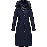 RISISSIDA Women Winter Parka Puffy Coat for Deep Cold,Thicken Puffer Jacket with Long Fur Collar Hooded,Warm Bubble Overcoat