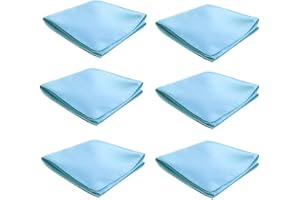 FOMANN Mens Pocket Squares Handkerchief 6 PK Wedding Party Solid Color Handkerchiefs