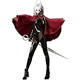 miccostumes Women's Costume Knigt Cosplay Black Bodysuit with Red Cape and Mask