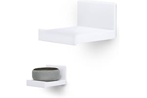 BRAINWAVZ Screwless 4" Universal Shelf for Cloud Security Camera, Baby Monitor, Small Speakers, Electronics & More, No Tools, VHB Tape Strong Adheasive, Easy to Install (White)