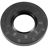 uxcell Oil Seal, TC 35mm x 72mm x 10mm Nitrile Rubber Cover Double Lip with Spring for Bearing Shaft, Black Pack of 1