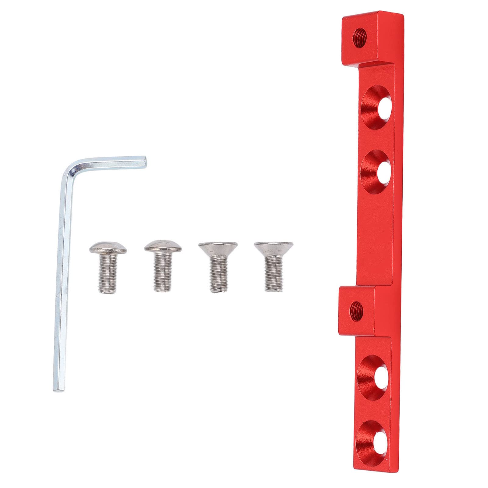 Bike Bottle Cage Mounting Base, Red 107 x 12 x 8mm 4 Hole Bicycle Position Cage Mounts Hole Position Adjustment Adapter for Road Mountain Bike Frame