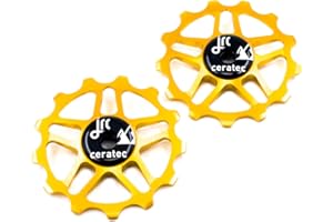 JRC Components Pair of 13T Jockey Wheels for Shimano MTB 12SPEED | Ceramic Derailleur Pulley Wheels | Hybrid Ceramic Bearing