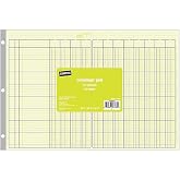 Staples 12-Column Accounting Ledger Columnar Book, Green, 16.31x11 | 50 numbered sheets in a durable hardbound notebook for record-keeping.