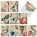 The Best Card Company - 10 Retro Blank Cards with Envelopes (4 x 5.12 Inch) - Artistic Boxed Assortment, Vintage Note Cards - Victorian Garden M3972