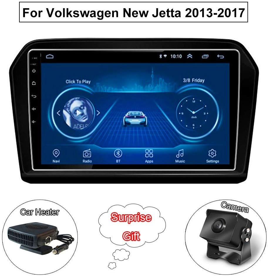 XMZWD 9 inch GPS Navigation Car Stereo Android 8.1 HD Touchscreen MP5 Player, For Volkswagen New Jetta 2013-2017 Support Wifi/Bluetooth/Steering Wheel Control(Contain Camera/Car Heater)