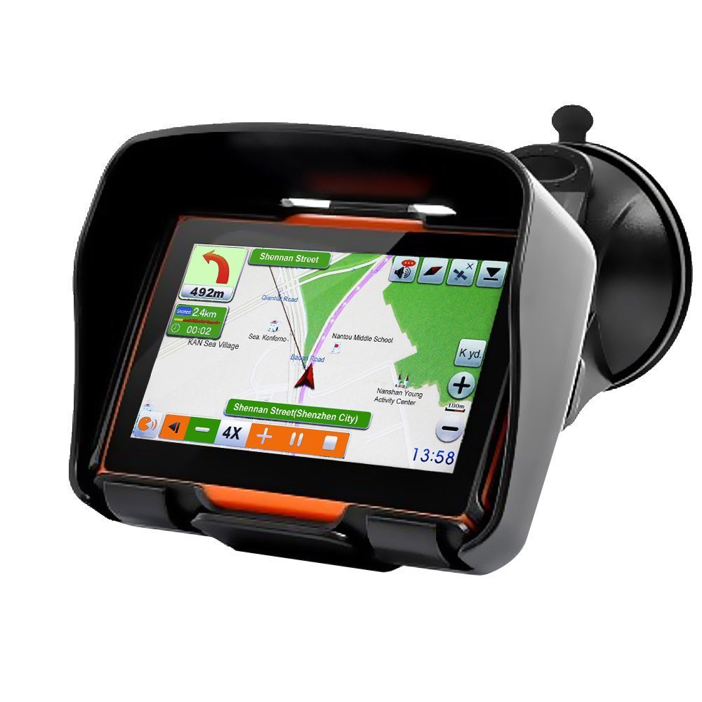 Koolertron 4.3Inch All Terrain Waterproof Motorcycle GPS Navigation System with Latest Version V