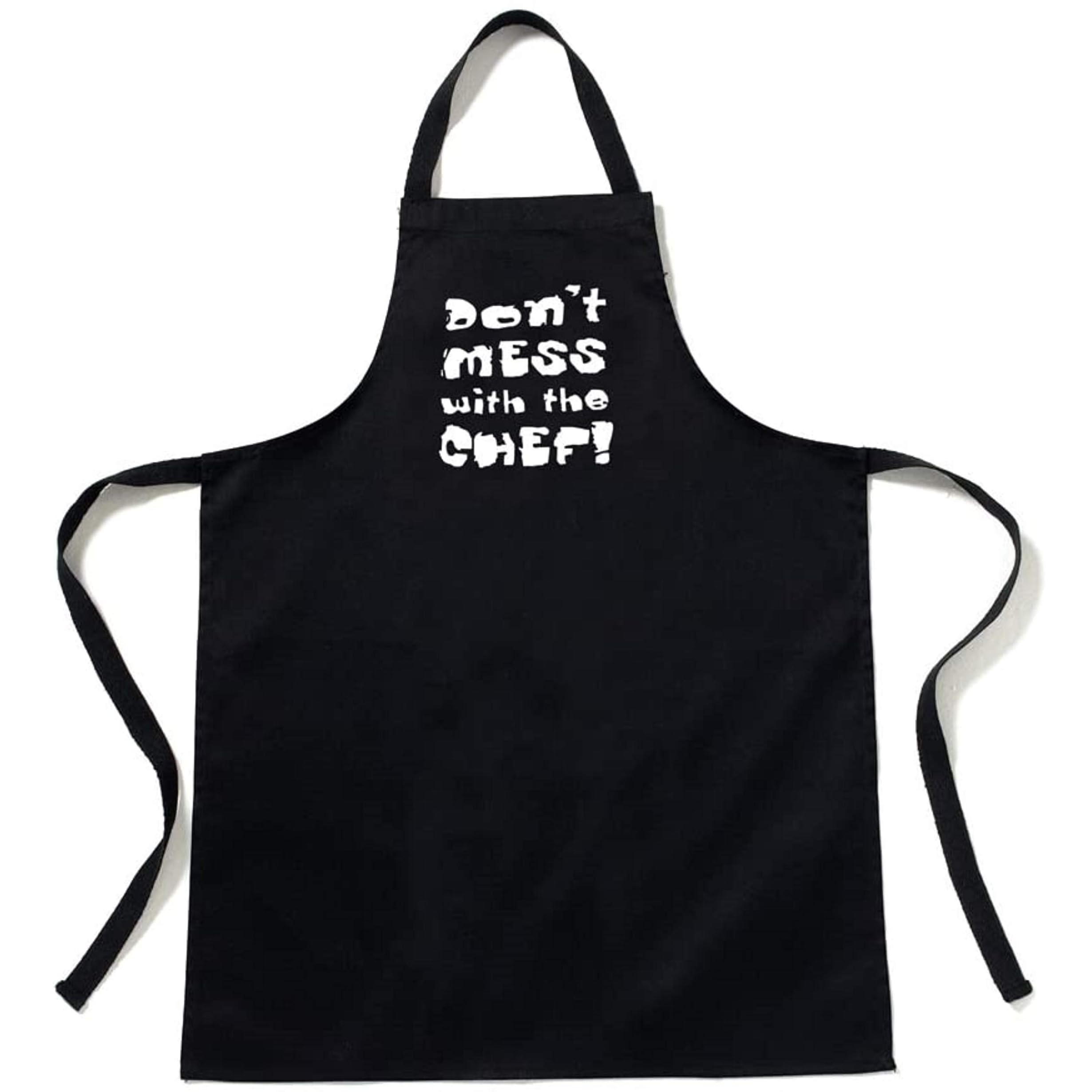 Sterling Sports® Children Denim Kids Apron With A Large Pocket - Quick Dry Children Aprons For Cooking, Baking, Crafting & BBQ Kitchen Accessories (4-7 Year Kids Dont Mess Chef Apron Black)