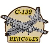 United States Air Force USAF C-130 Hercules Embroidered Patch, with Iron-On Adhesive