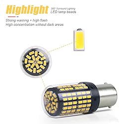 2Pack 1157 LED Brake Light Bulb, 12V-24V BAY15D