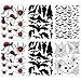TMCCE 138 Piece Halloween Party Decorations Black Bats Spiders Web Glass Window Clings Decals Stickers for Halloween Party Supplies Favor