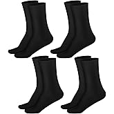 Skicuff 4 Pairs Black Merino Wool Liner Sock Warm Unisex Wool Boot Liner Socks for Winter Outdoor Tactical Hiking Walking Sport