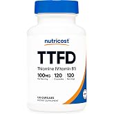 Nutricost TTFD Thiamine (Vitamin B1) 100mg, 120 Capsules, Gluten-Free | Vegan-Friendly, GMO-Free,