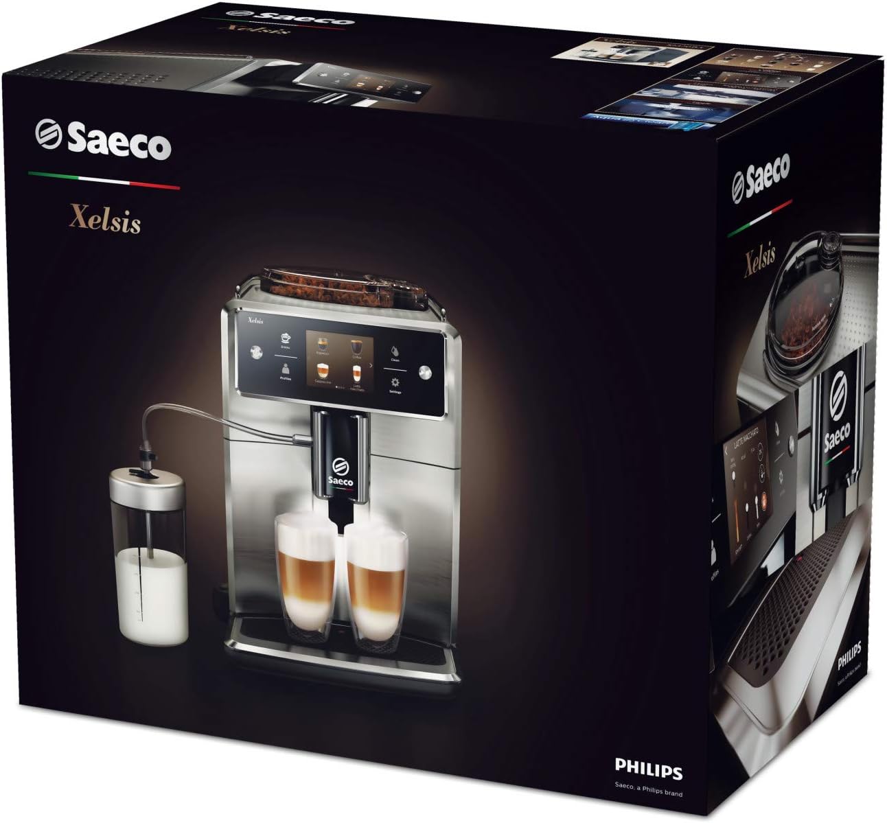 Titanium Metal Saeco Xelsis Automatic Espresso Machine Sm7684 04 Coffee Makers Home Oneinfive Com Au