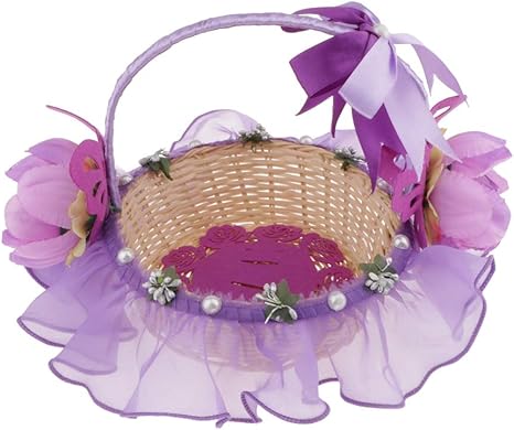 Amazon フラワーバスケット 造花バスケット ウェディング用 花かご 結婚式 パーティー 全3色 紫の 手芸キット 通販 Amazon フラワーバスケット 造花バスケット ウェディング用 花かご 結婚式 パーティー 全3色 紫の 手芸キット 通販