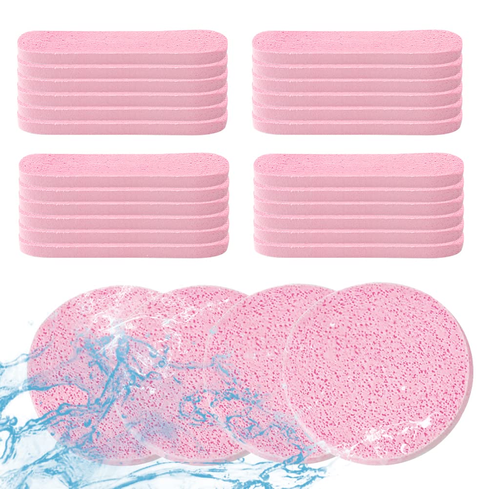 48 Pcs Facial Sponges, Compressed Face Cleansing Sponge Cellulose Face Sponge for Men Women Massage Makeup Removal(Multi-colored) — image 1