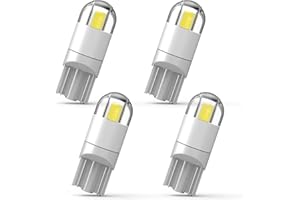WEIMELTOY 194 LED Car Bulb, 1.5W, 12V, White, T10 Wedge Type, 360 Degree Lighting Angle, 2SMD 3030 Chipset, 4pcs High Brightness 3030 Chips, No UV or IR Radiation