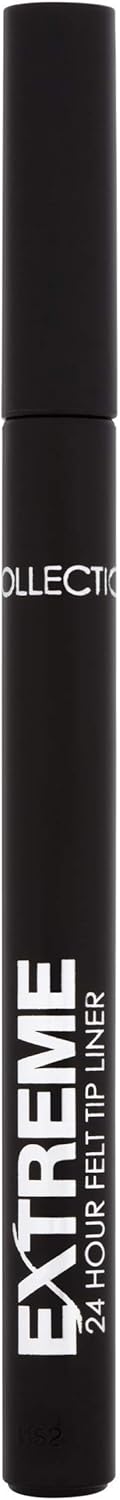 Collection Cosmetics 24hr Felt Tip Liner, Fast Drying - Night and Day Wear, 1.5g, Black, Gel, 7.8 g (Pack of 1)