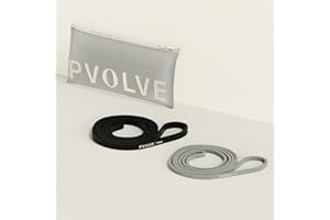 Pvolve Body Band Set – Light & Heavy Resistance Bands with Carrying Case, Adds Up to 35 lbs Load, Full-Body Strength & Tone