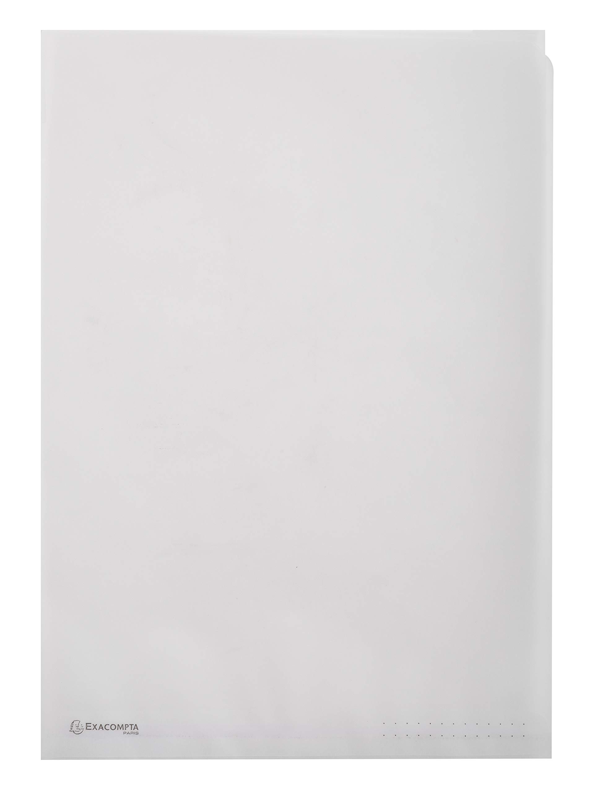 Exacompta - Ref 50850E - A4 Cut Flush Folders (Pack of 50) - 220 x 310mm in Size, Suitable for A4 Documents, Made from Paper, Side and Top Opening - Translucent White