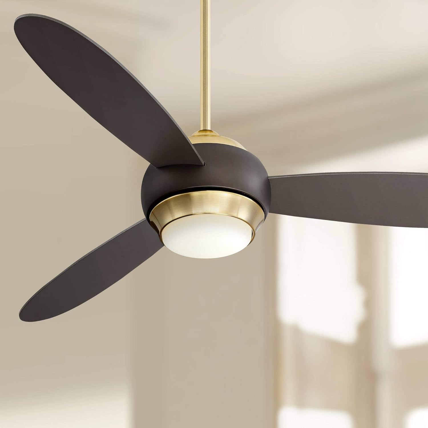 modern brass ceiling fan