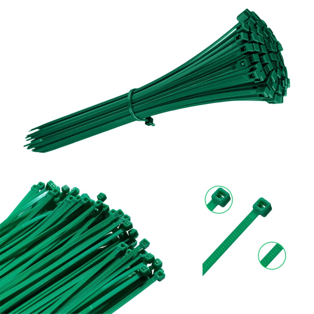 Viceree 100 Universal Cable Ties Dark Green -3.6x200mm- High Strength, Durable Zip Ties, Perfect for Organizing Wires, Cables, Dark Green Cable Ties — image 1