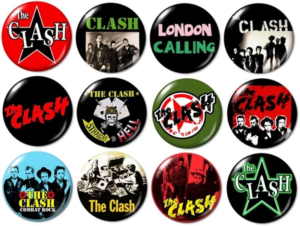 Amazon Com The Clash Buttons Pins Clothing