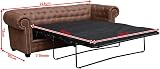 Sofas and More Astor Brown Faux Leather 3+2 Seater Sofa Bed Suite Armchair view 2