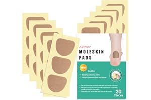 Moleskin for Feet Blisters, Moleskin Tape Flannel Adhesive Pads, Blister Prevention Tape, Moleskin Pads for Feet, Heel Sticke