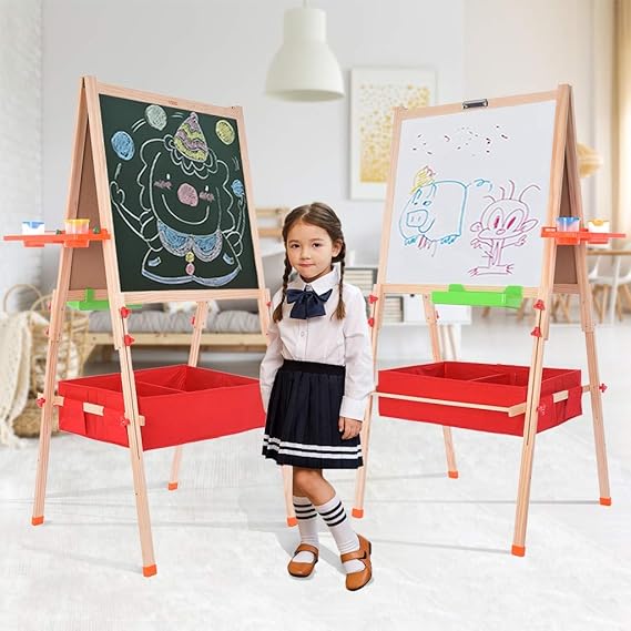 Holz Staffelei Höhenverstellbar - Klappbar Für Kinder & Erwachsene