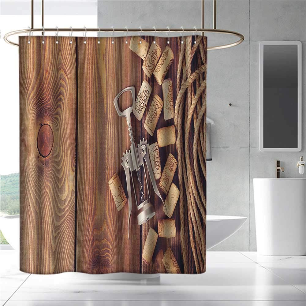 Amazon Com Timbeve Shower Curtain Winery Wine Corks Rustic Wooden