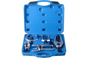 DAYUAN 5pcs Professional Front End Service Tool Kit Blue, Pitman Arm Puller, Ball Joint Separator Tie Rod Remover Tool