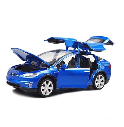 Emob Blue Die Cast Metal Body SUV Pull Back Car Toy with Light and Sound Effects (Blue)