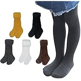 Looching 4/5 Pack Baby Girls Boys Tights Toddler Cable Knit Leggings Seamless Cotton Dress Cotton Footed Stockings